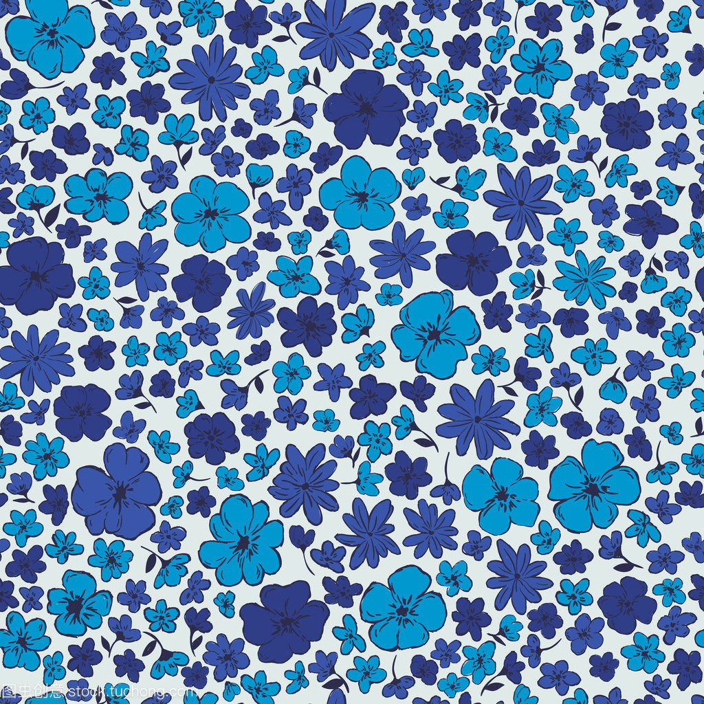 矢量無縫可愛的手繪天真有點沒頭沒腦的模式