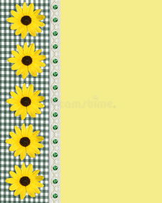 邊界雛菊方格花布 綠色春天的藝術與裝飾